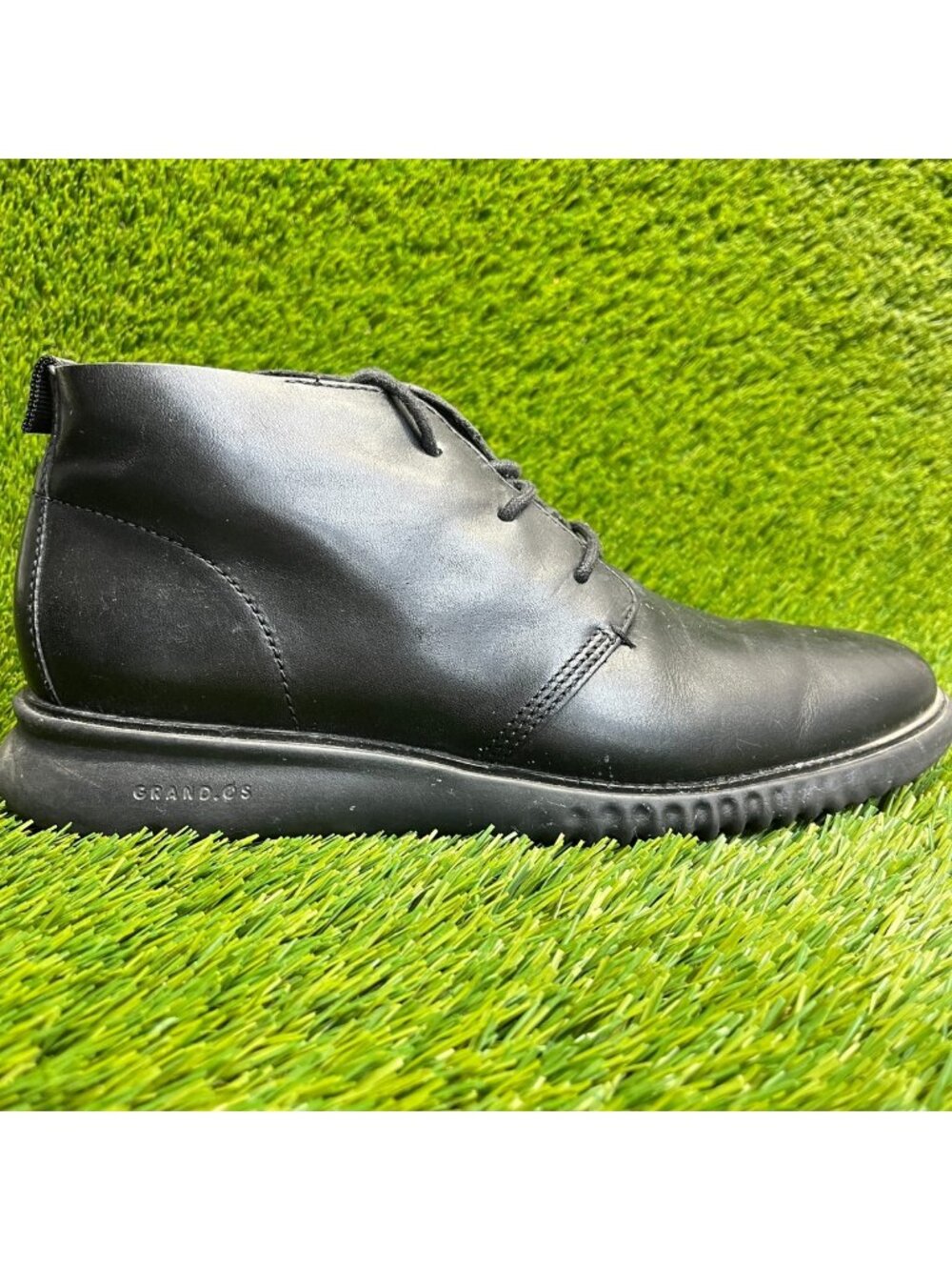Cole Haan 2.Zerogrand Mens Size 9.5 Black Classic Leather Ankle Chukka Boots